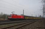 BB 1116 239-3 mit ARS-Autozug Zug in Fahrtrichtung Norden. Aufgenommen am 01.02.2011 in Eschwege West.