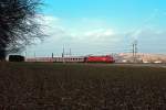 OIC 641 ist von Salzburg nach Wien Westbahnhof unterwegs. Bheimkirchen, am 17.02.2011.