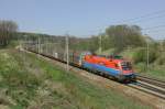 Zwischen den Bfen Ingolstadt Nord und Gyr via Sopron war die RCH 1116 015 am 9. April 2011 mit dem Audizug 47113 unterwegs und wurde kurz vor Bheimkirchen abgelichtet.