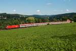 OIC 692 ist von Wien Westbahnhof nach Klagenfurt unterwegs. Hofstatt, am 11.06.2011.