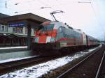 R 3963 wird am 04.03.2006 von 1116 264-1 von Linz nach
Selzthal geschoben. Aufgenommen am Bahnhof Kirchdorf a.d. Krems.