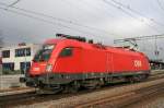 Kurz nach der Einfahrt in den Gterbahnhof Buchs SG,machte sie eine Pause,bevor sie wieder in ihre Heimat fuhr.