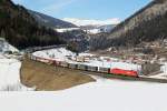 1116 109 mit einem KLV Zug am 10.03.2012 bei St.
