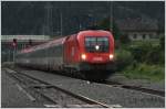 1116 172 rollt mit IC 530 (Lienz - Wien Meidling) durch den Bahnhof Kraubath.