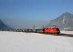 1116 020 mit einem Walter-KLV am 26.01.2013 bei Niederaudorf.