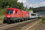 1116 174 mit EC103 (Warschau - Villach) in Oberaich am 9.07.2013.