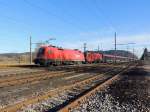 1116 277-6 unterstützt 1116227-4 bei der Zugleistung railjet564; Durchfahrt Bhf. Timelkam; 131230