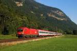 1116 143 mit IC 118 vor Niederaudorf (22.08.2013)