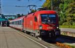 1116 085 als IC 118 von Innsbruck kommend wartet am 23.09.14 im Bhf.
