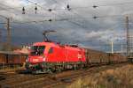  Theaterbeleuchtung  bei der Durchfahrt der 1116 085 durch den Bahnhof Wels am 13.