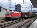 ÖBB - 1116 125-6 mit Güterzug im SBB Bahnhof Buchs/SG am 27.03.2015