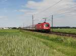 1116 191 und 1016 025 zu sehen am 03.06.15 in Neu-Ulm.