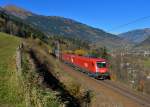 1116 034 + 1116 173 mit einem Güterzug am 03.11.2015 bei Angertal.