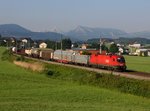 Die 1116 178 mit einem Güterzug am 04.06.2014 unterwegs bei Weng.