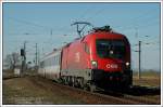 OEC 63 von Mnchen ber Wien West nach Budapest-Keleti pu war am 11.3.2007 mit 1116 022 unterwegs.