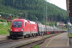 1116 079 mit Güterzug in Kindberg am 26.06.2016.