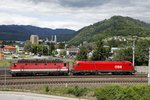 1144 270 + 1116 104 als Lokzug bei Bruck an der Mur am 28.06.2016.