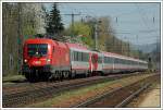 1116.113 OEC 566  Stadt Innsbruck  von Wien Westbahnhof nach Bregenz am 15.4.2007 bei der Ausfahrsingalgruppe Richtung Wien, des Bahnhofes Rekawinkel.