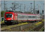 IC 692 von Wien Westbahnhof ber Salzburg nach Villach Hbf am 15.4.2007 bei der Einfahrt in Wien Htteldorf.