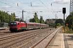 Nachschuss am 25.08.2015 auf 1116 231, als sie ihrern Railjet durch München Heimeranplatz in Richtung Ostbahnhof schiebte.