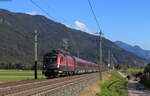 1116 239 mit dem RJ 860 (Wien Hbf-Bregenz) bei Oberhofen 16.10.21