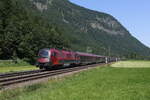 1116 213 auf dem Weg nach Innsbruck am 14. Juni 2023 bei Niederaudorf.