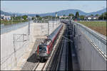 8 Mai 2026 n�chst dem Flughafen Graz . Ein Railjet auf dem Weg unter die Koralm .