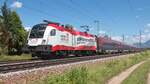 �BB Taurus 1116 247  Wiener St�dtische  mit einem Railjet bei Niederstra�, am 13. Juni 2026.