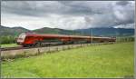 Railjet Versuchsfahrten im Aichfeld mit E-Lok 1116 201 und Steuerwagen 8090 702. 
St.Margarethen 20.05.2008