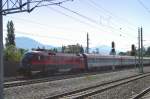 BB 1116.205 Railjet-Lok mit OEC 662 am Haken in Rtg.