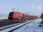 1116 214 schiebt im rasanten Tempo RJ65 Richtung Linz;100107