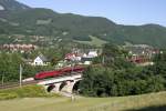 Railjet vor Payerbach am 20.8.12