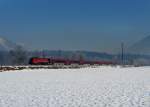 1116 242 mit einem Railjet am 28.12.2011 unterwegs bei Terfens.