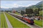 Die 1116 202-3 schiebt den RJ 364 Richtung Sargans.