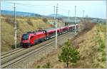 1116 234 mit dem RJ 75 Gustav Mahler bei Pfaffstätten am 25.3.2015