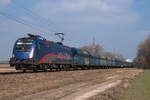 1116 195  NightJet , unterwegs mit einem Ganzzug im Tullnerfeld in Fahrtrichtung Westen.