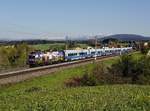 Die 1116 157 mit einem RJ am 30.04.2017 unterwegs bei Pöndorf.