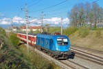 1116 080 mit einem REX am 20.04.2008 bei Marchtrenk. 