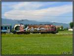 Mozart Taurus 1116 250 bespannt den IC 630 Sternenturm Judenburg von Villach nach Wien. Zeltweg am 09.06.2007 
