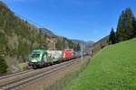 1116 159 + 1116 14x mit einem KLV am 21.04.2018 bei Wolf am Brenner.