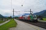 Die 1116 159  150 Jahre Brennerbahn  besuchte am 30.05.2020 wieder einmal die Region, für die sie Werbung treibt.
