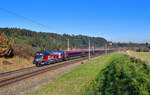 1116 231 mit einem RJ am 29.10.2021 bei Pöndorf.