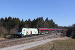 1116 231  BIO AUSTRIA  auf dem Weg nach München am 10. März 2022 bei Grabenstätt im Chiemgau.