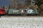 1116 182-7  , Sonderbemalung unser Heer, am 26.02.2023 zwischen Zorneding und Eglharting