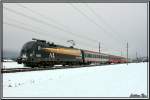 A1 Werbetaurus 1116 280 fhrt mit IC 533 von Wien nach Villach.
Fotografiert in Zeltweg 11.11.2007