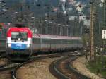 1116 041 EM-Lok  Niederlande  bei der Einfahrt mit einem IC aus Salzburg kommend in Wien Htteldorf (5.4.2008)