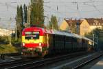 Der Spanien-Stier (1116 232) am 21.06.08 mit dem VSOE (Orient Express) in Mnchen-Heimeranplatz