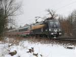 Der A1 Taurus 1116 280 mit IC 89 am 13.02.2009 in Haar (bei Mnchen).