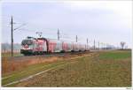 1116 246 (Bundesheer) pendelte am 15.3.2009 den ganzen Tag zwischen Stockerau und Krems. Hier mit dem REX 7114.