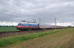 Mit dem IC 65 von M�nchen nach Wien  war am 16.05.2009 die 1116 084   EM-Russland  bei Oftering unterwegs.